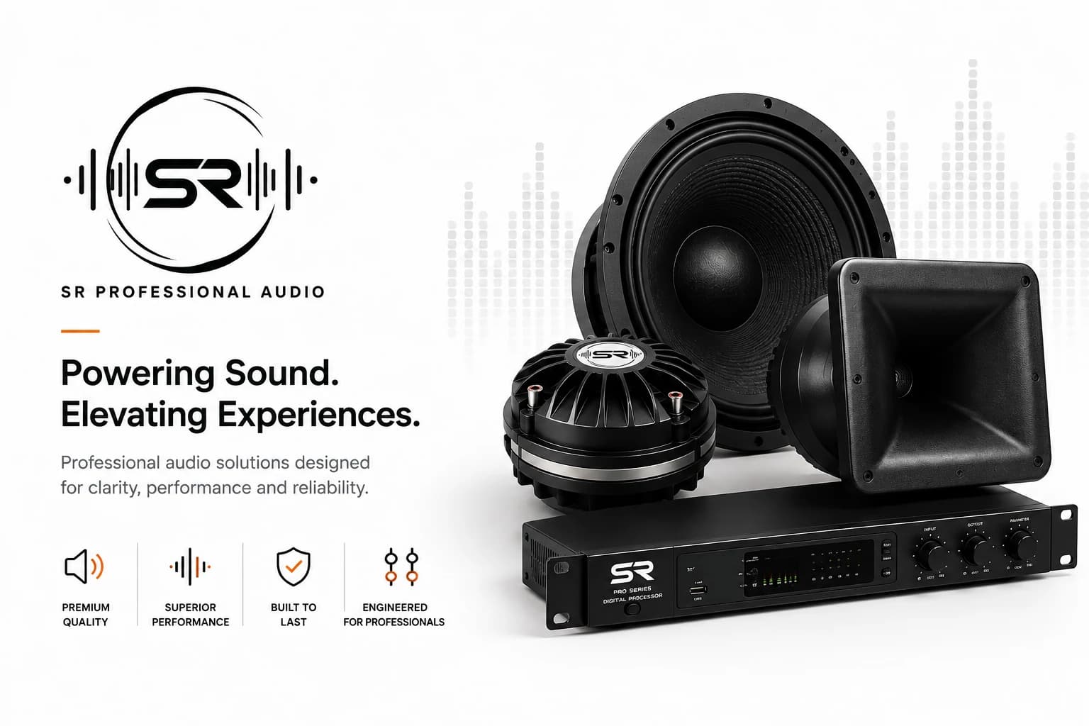 SR Professional Audio, a business website built by Beyond Binary Solutions