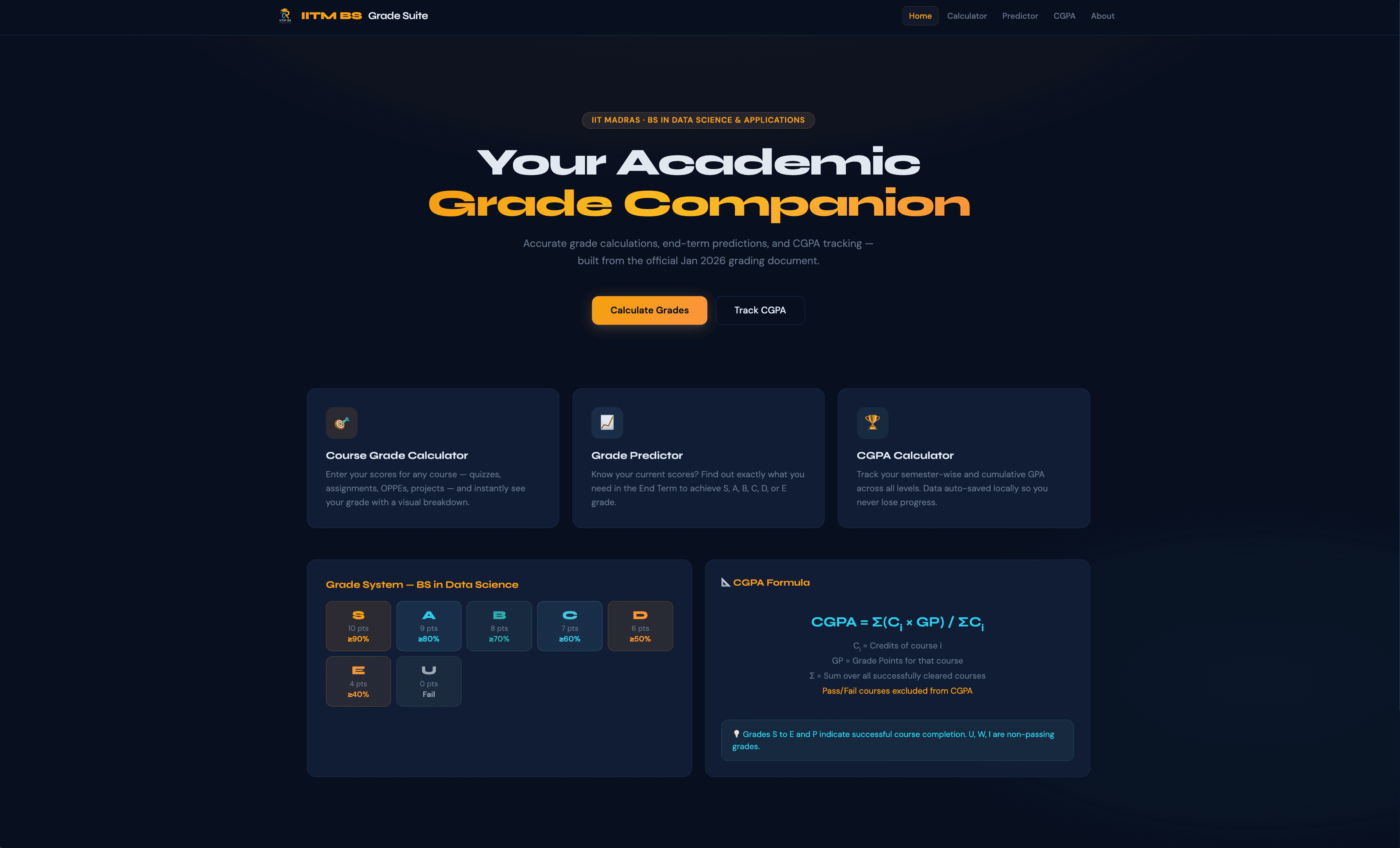 IITM Grade Suite product screenshot